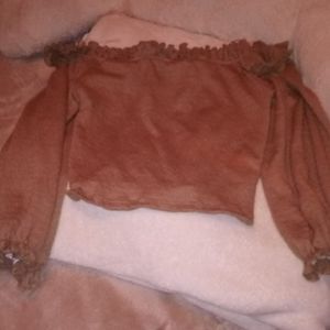 Brown crop top